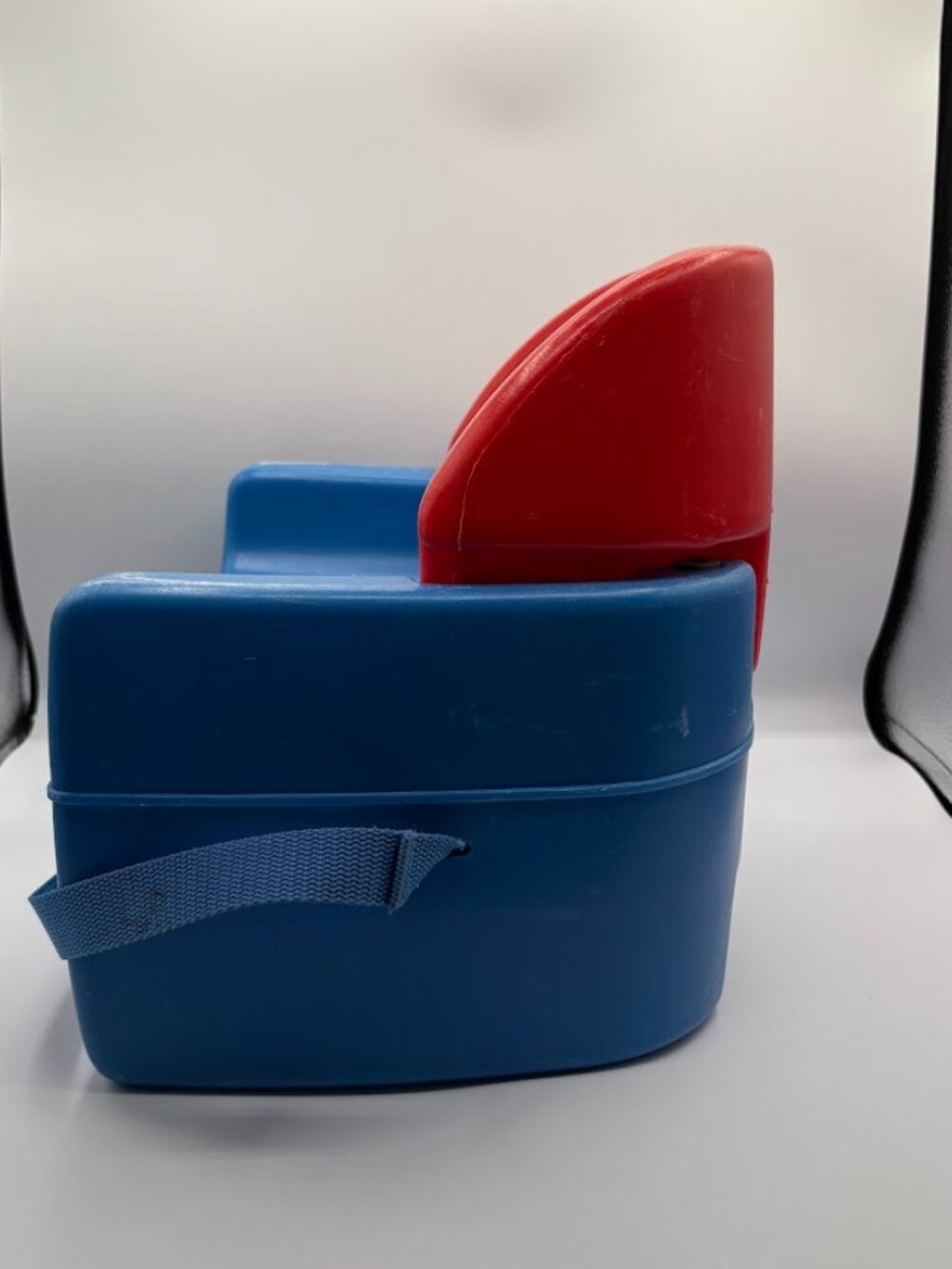 Fisher Price Grow with Me Booster Seat Chair Straps Red Blue Vintage 1990s - Picture 3 of 8